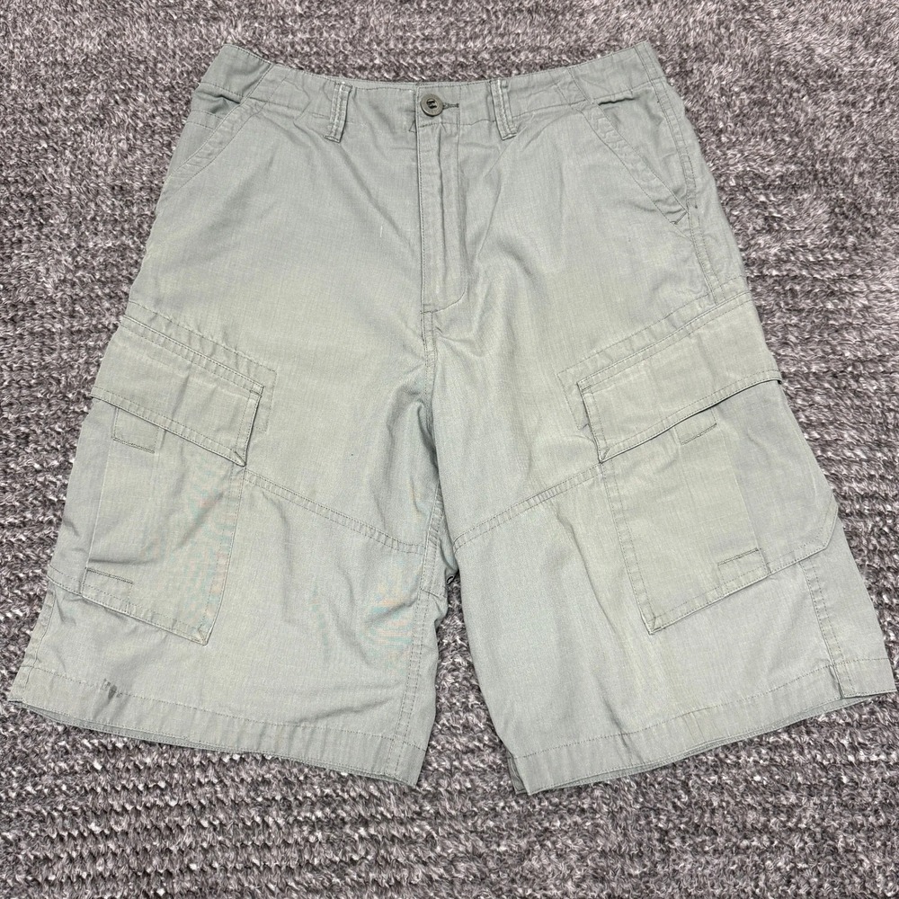 Volcom Mens Cargo Shorts‎ Size 30 Gray VLCMSTNSCOUT Ripstop Flat Front
